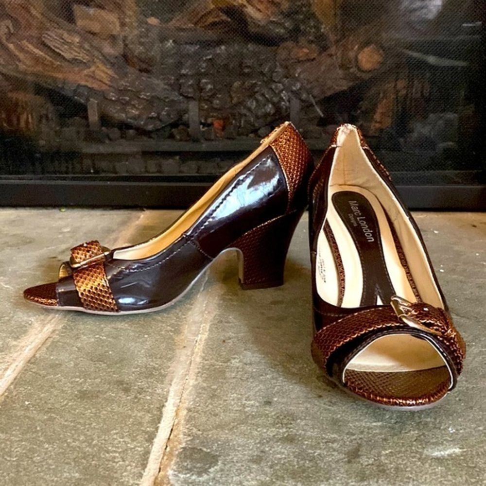 Bronze Beauty: Marc London designs brown shoes